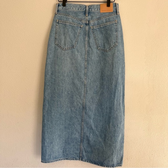 Aritzia Denim Forum The '90s Vintage Maxi Denim Skirt Size 26 - Picture 9 of 13